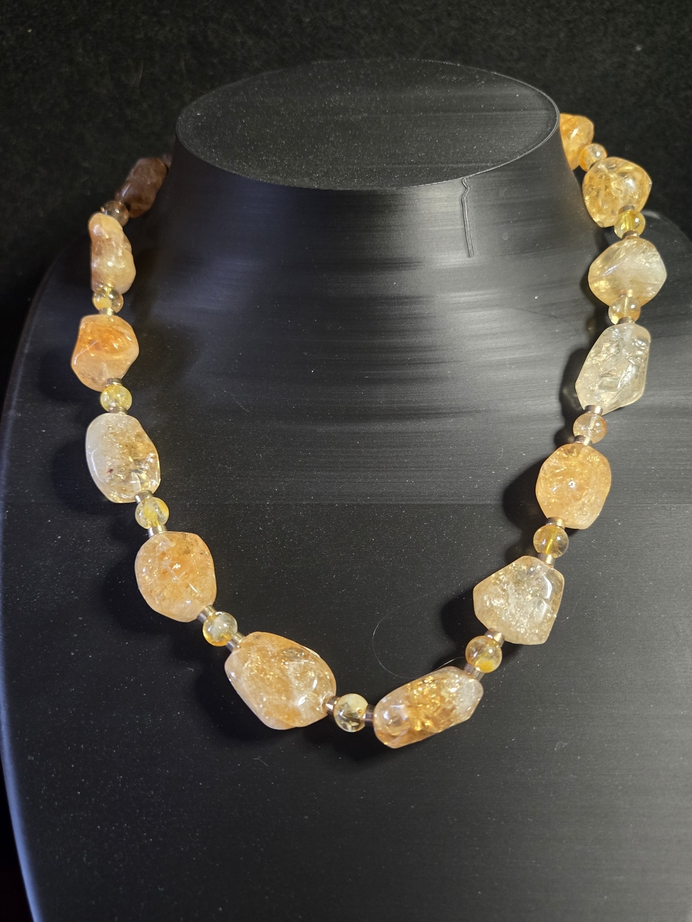 Golden Citrine Nugget Necklace